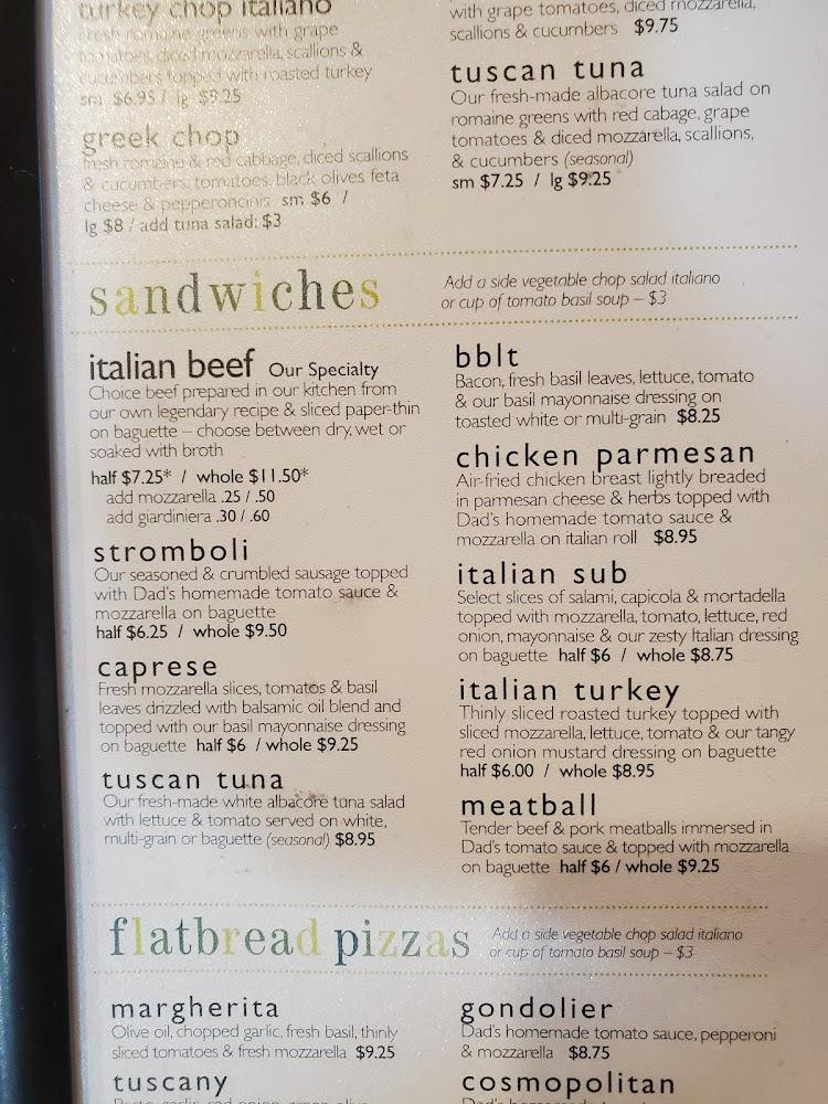 Fresco Italian Cafe on the Canal Menu image 2