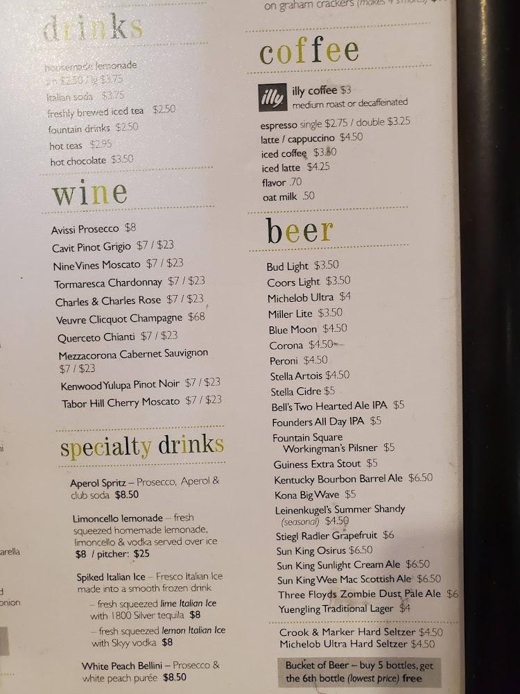 Fresco Italian Cafe on the Canal Menu image 4